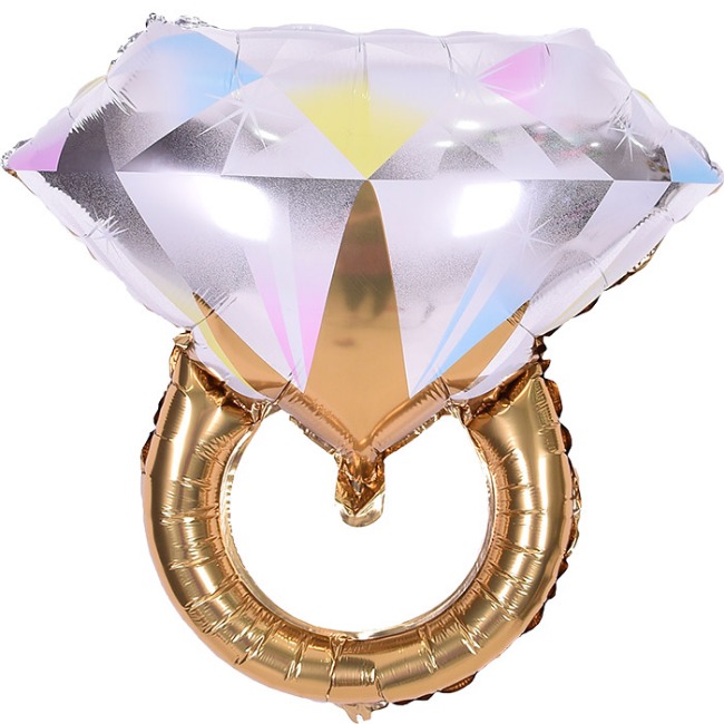 은박풍선 빅다이아몬드반지 프로포즈 사랑고백 기념일파티용품