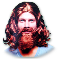가발]예수님가발세트(가발+턱수염+콧수염)파티가발,파마가발,이벤트가발파티용품