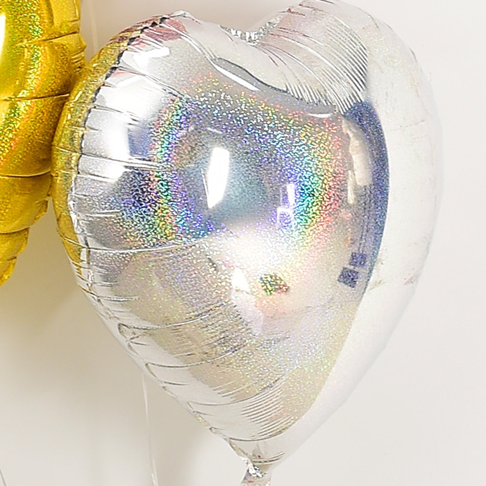32인치하트 홀로그램 골드 은박풍선 파티장식 생일파티용품