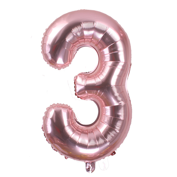 숫자은박풍선 로즈골드 중 8번 핑크골드풍선파티용품