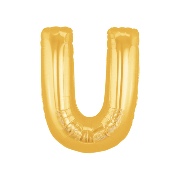 알파벳풍선 중 골드 U 은박풍선/이니셜풍선파티용품