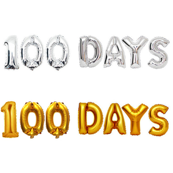 알파벳풍선세트 100 DAYS 100일파티/백일잔치파티용품