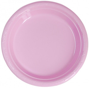 PVC접시]핑크(22cm-10개입) 파자마파티,접시,준비용품,소품,파티용품,쫑파티,테이블꾸미기,테이블접시,포크파티용품