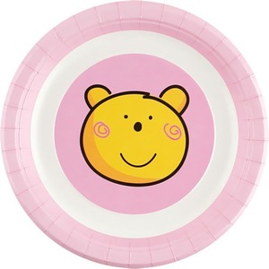 파티접시]핑크베어(23cm-6개입)핑크곰,핑크접시,핑크곰접시,파티접시,생일파티,파티용품,파자마파티,분위기연출,방법,재료,용품,파는곳파티용품